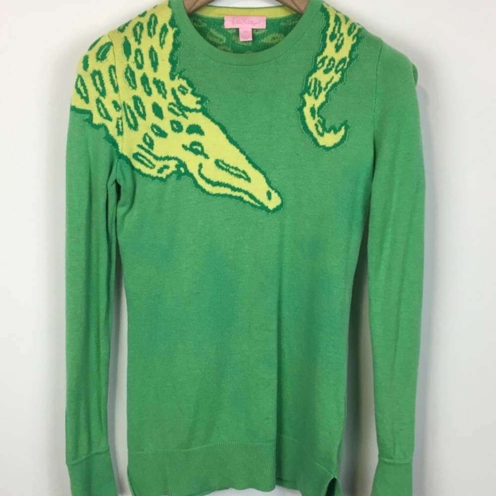 Lilly Pulitzer LIKE NEW Alligator Sweater